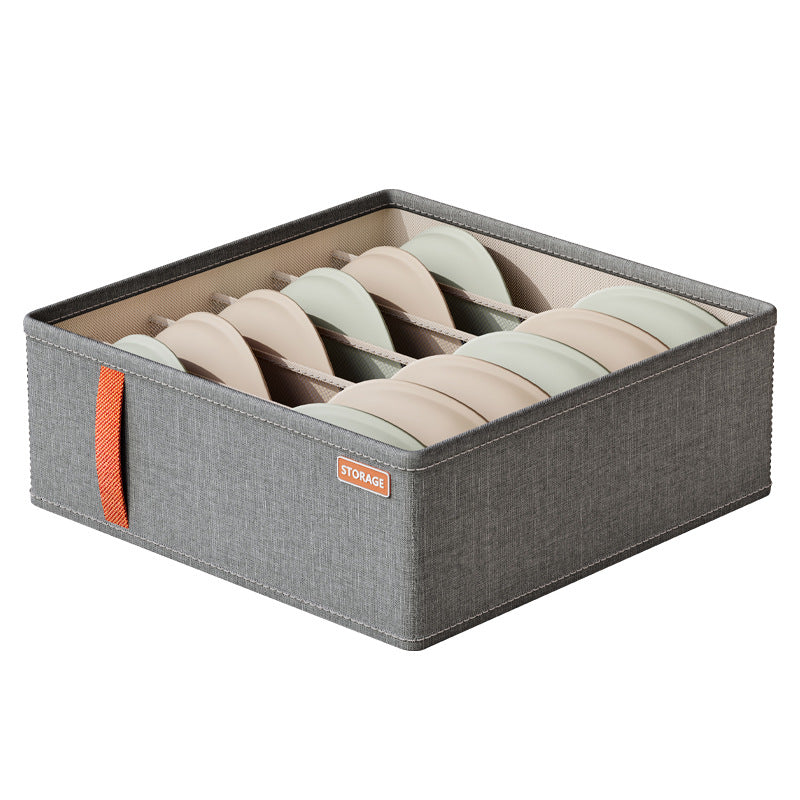 Fabric Storage Box with Dividers for Closet Organization