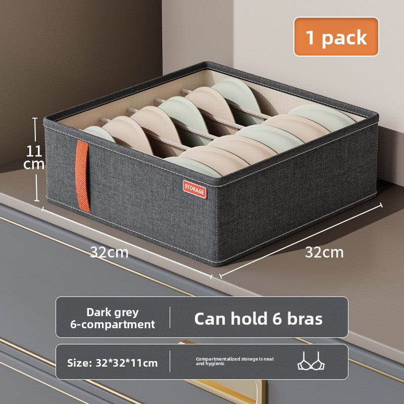 Fabric Storage Box with Dividers for Closet Organization