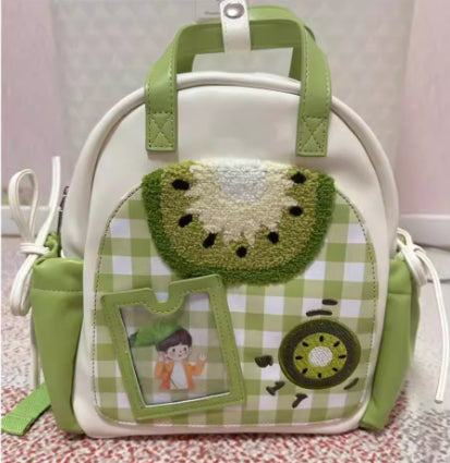 Cute Kiwi Fruit Backpack Sweet Minimalist Girls Bag