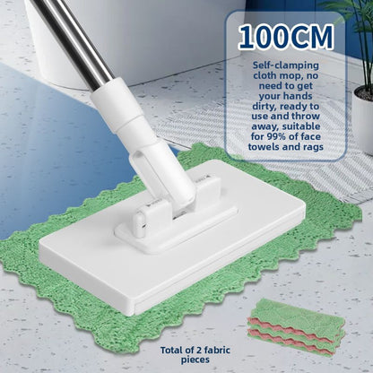 Face-washing towel and flat mop