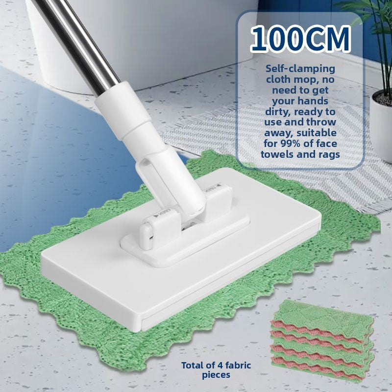 Face-washing towel and flat mop