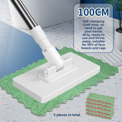 Face-washing towel and flat mop