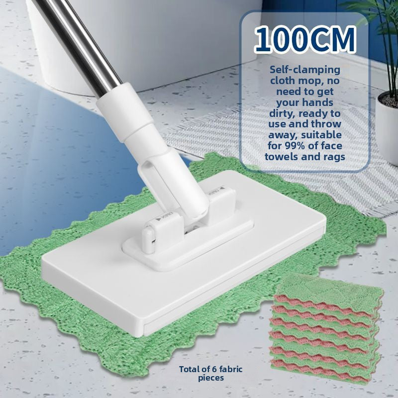Face-washing towel and flat mop