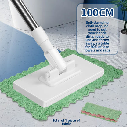 Face-washing towel and flat mop