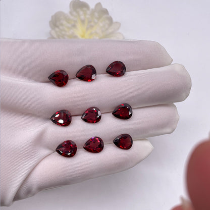Faceted Garnet Teardrop Loose Stone