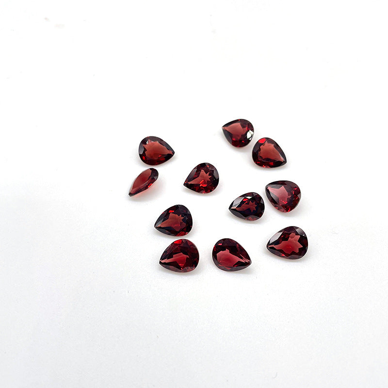 Faceted Garnet Teardrop Loose Stone