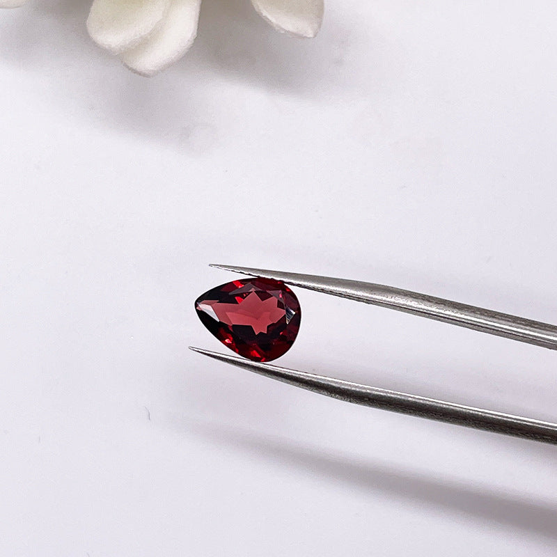 Faceted Garnet Teardrop Loose Stone