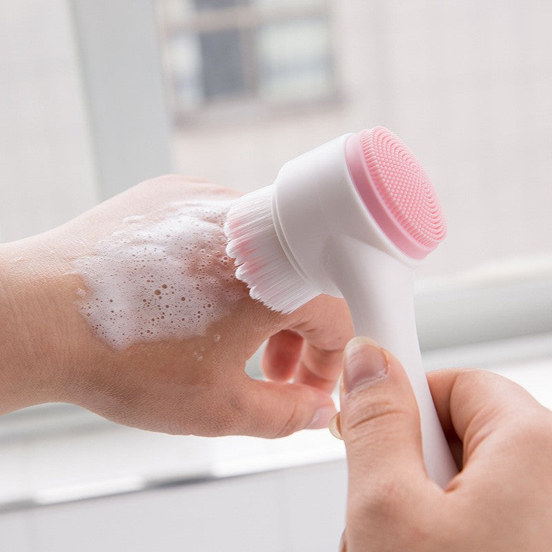 Facial Cleansing Brush Double Sided Soft Bristle