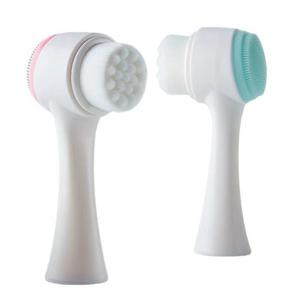 Facial Cleansing Brush Double Sided Soft Bristle