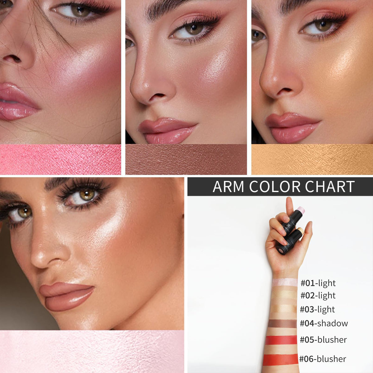 Facial concealer and highlight stick