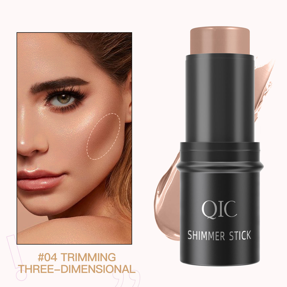 Facial concealer and highlight stick