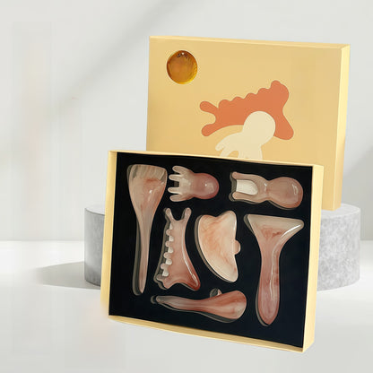 Facial gua sha and tendon-striking stick