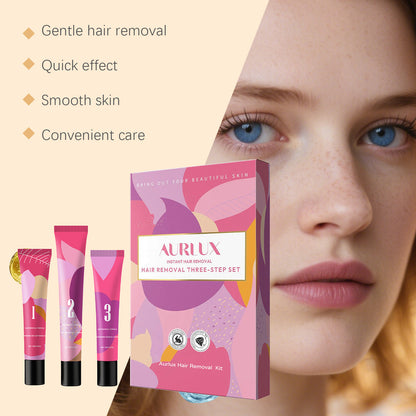 Facial Hair Removal Set Gel Cream Lotion