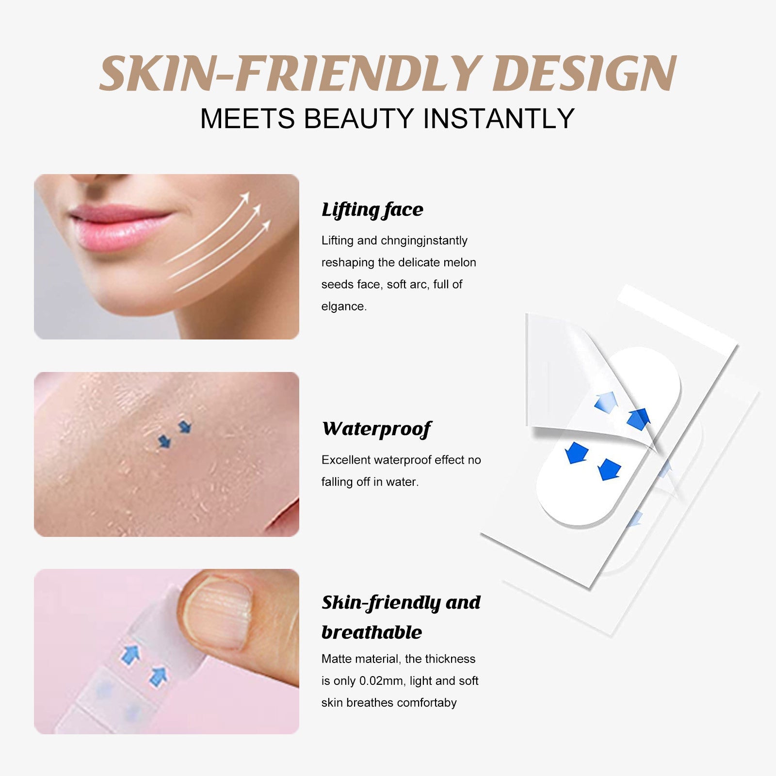 Facial lifting patches