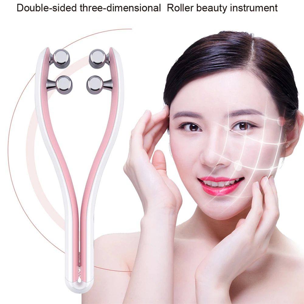 Facial lifting roller massager