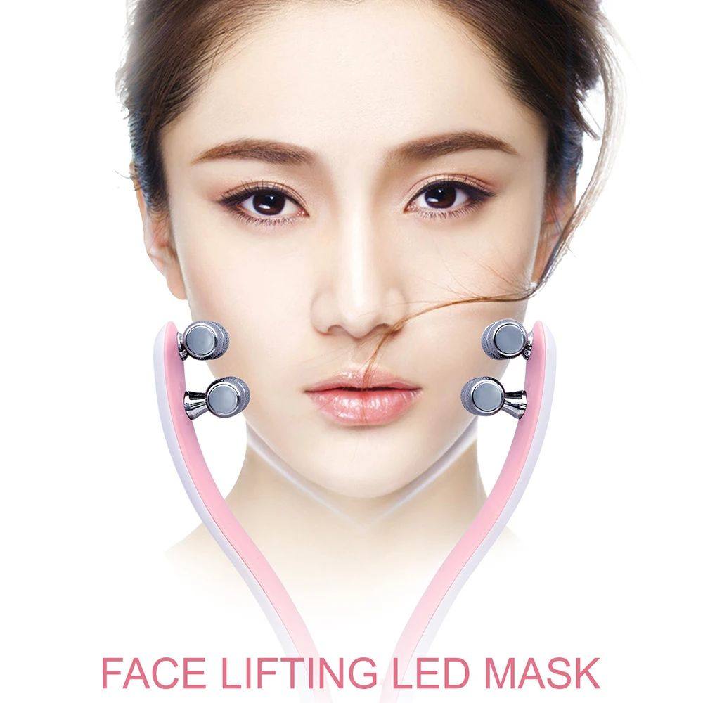 Facial lifting roller massager
