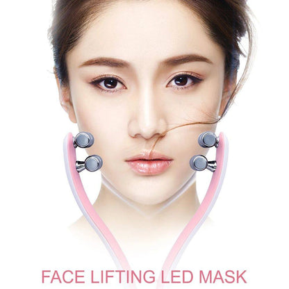 Facial lifting roller massager