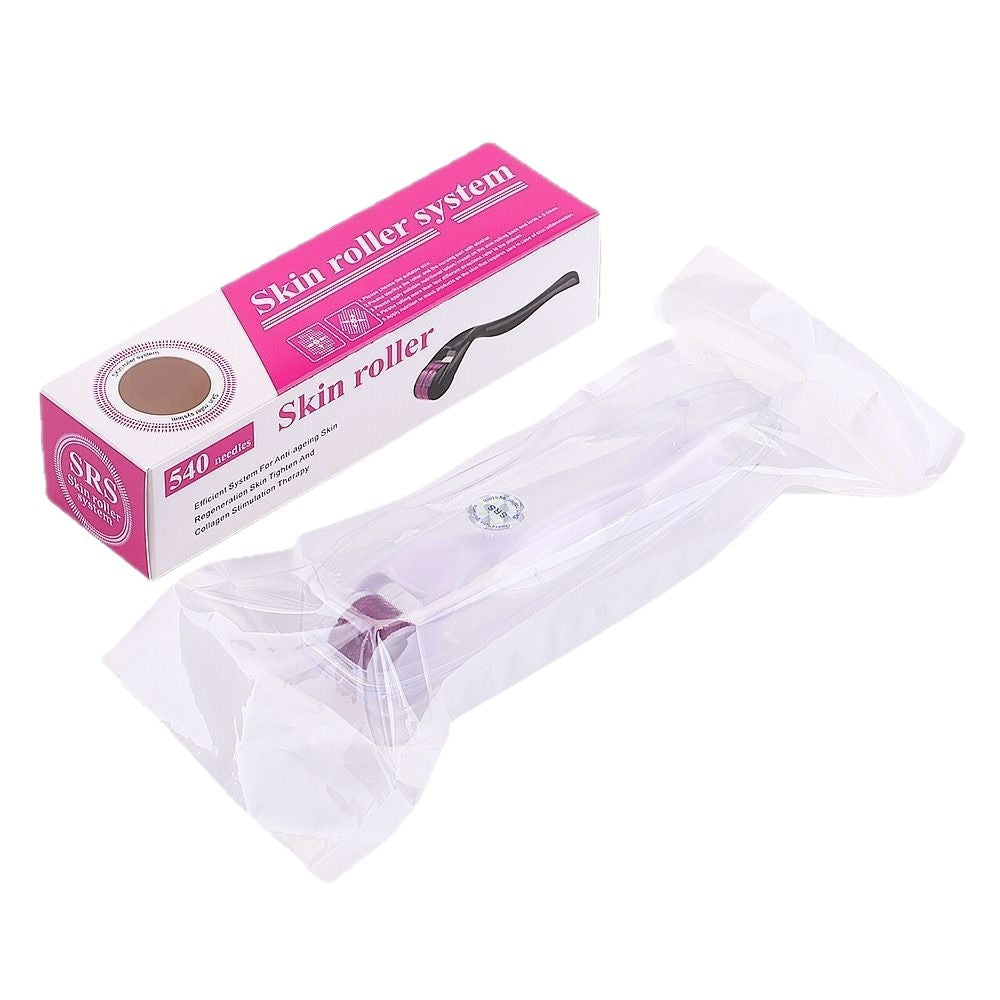 Facial needle rolling microneedle