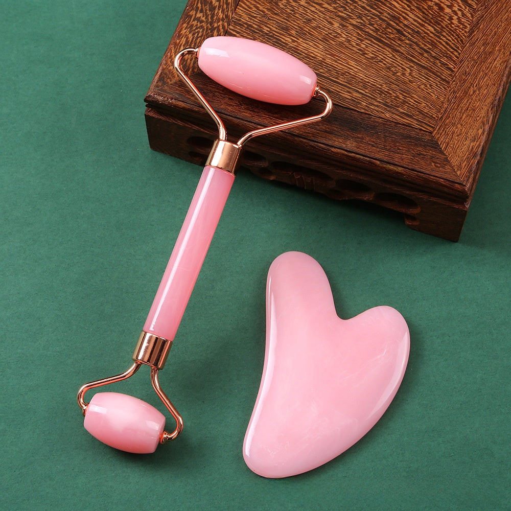 Facial Roller and Scraper Massage Set