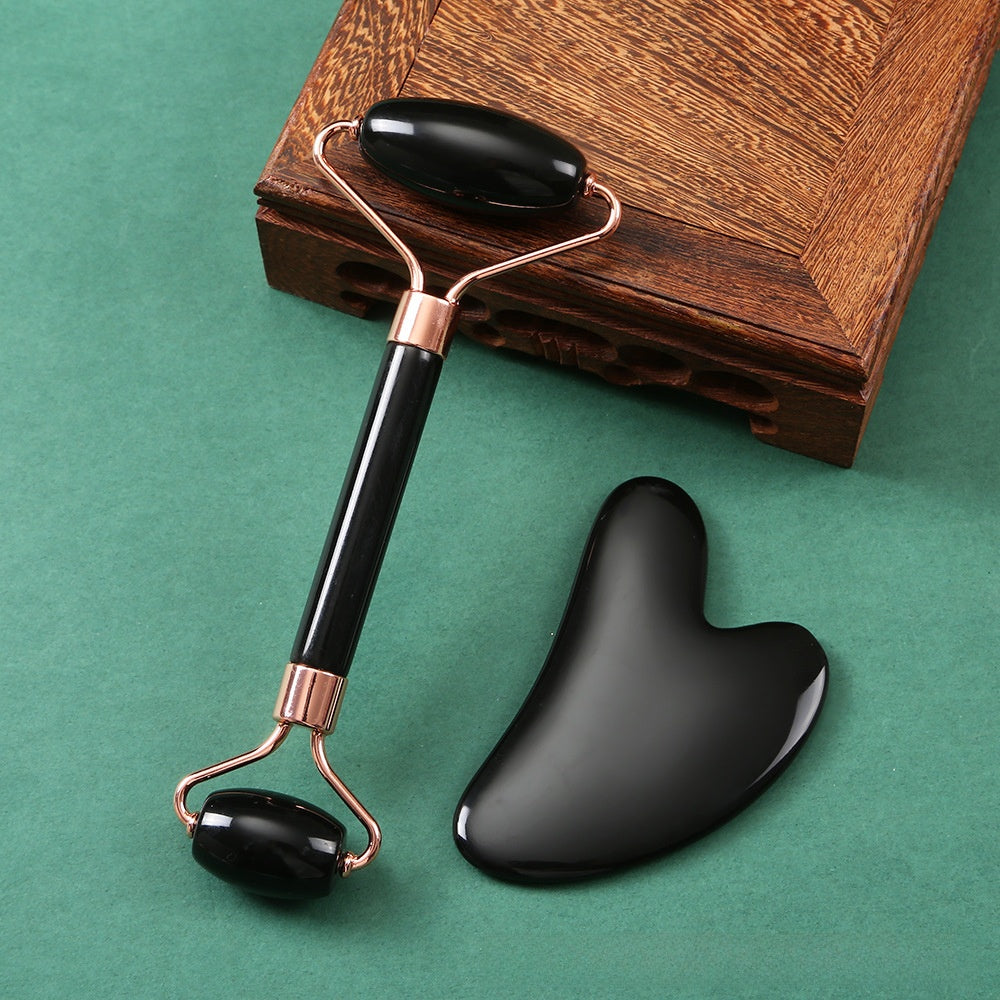 Facial Roller and Scraper Massage Set