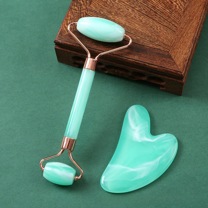 Facial Roller and Scraper Massage Set