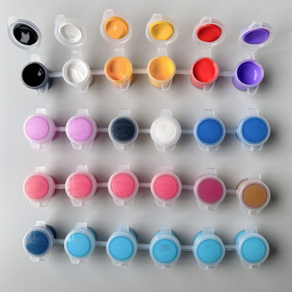 Factory Direct sales 3ml acrylic pigment strip 6 colors 12 colors Siamese suit Children diy handmade graffiti plaster painting