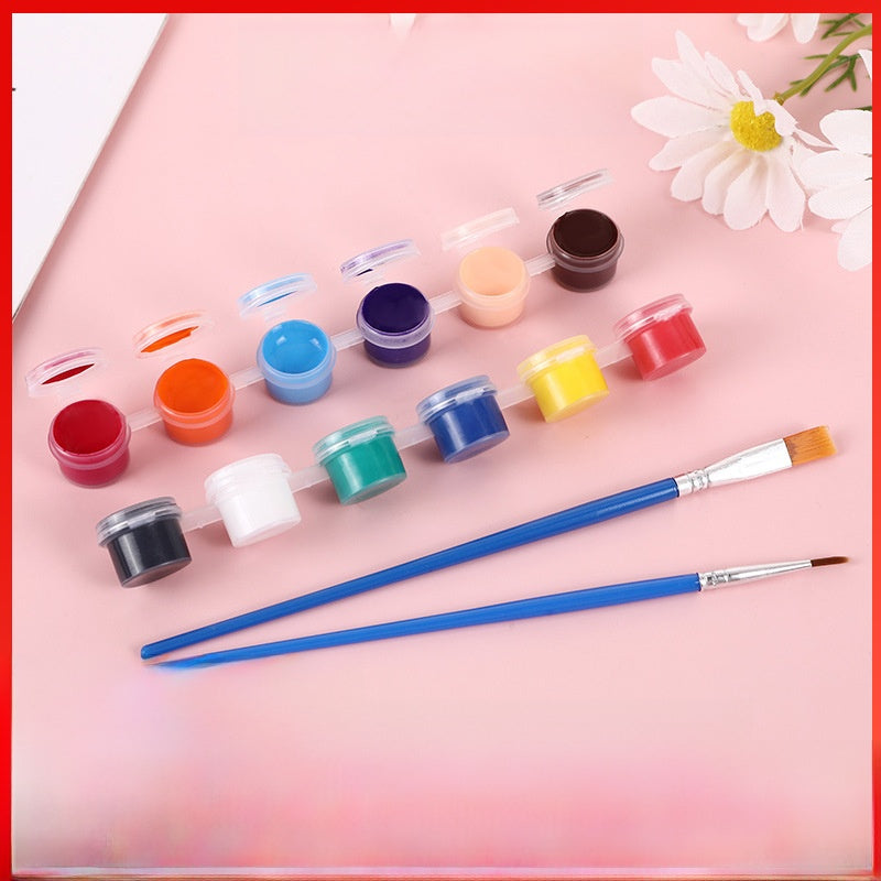 Factory Direct sales 3ml acrylic pigment strip 6 colors 12 colors Siamese suit Children diy handmade graffiti plaster painting