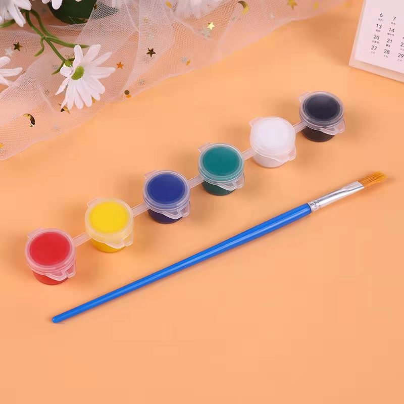 Factory Direct sales 3ml acrylic pigment strip 6 colors 12 colors Siamese suit Children diy handmade graffiti plaster painting