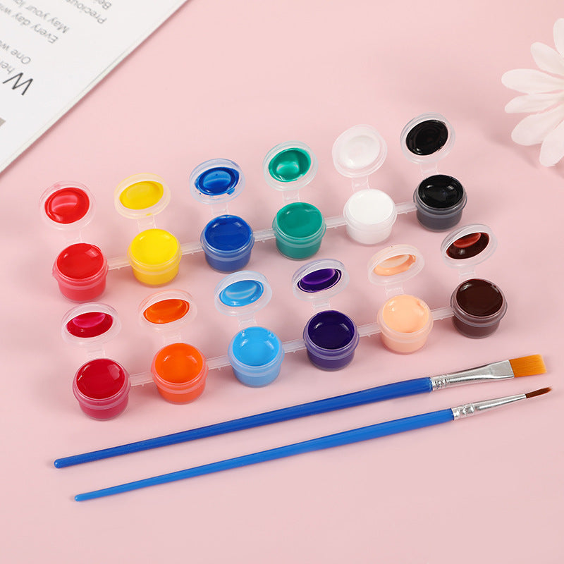 Factory Direct sales 3ml acrylic pigment strip 6 colors 12 colors Siamese suit Children diy handmade graffiti plaster painting