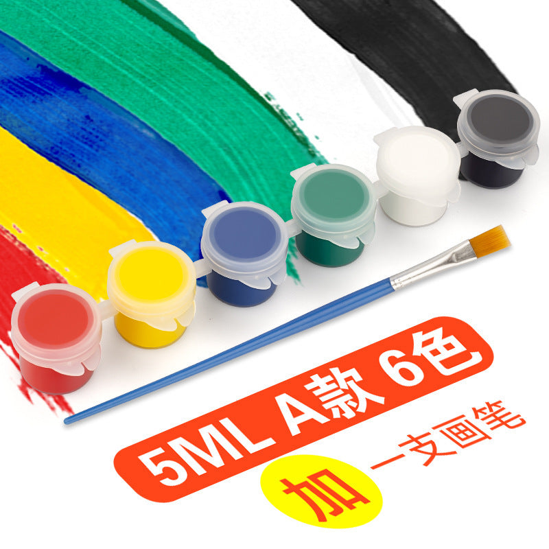 Factory Direct sales 3ml acrylic pigment strip 6 colors 12 colors Siamese suit Children diy handmade graffiti plaster painting