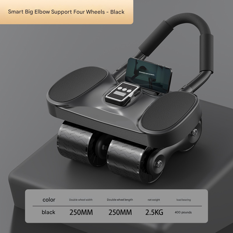 Factory Direct sales automatic rebound multifunctional abdominal wheel elbow support intelligent counting abdominal muscle fitness equipment