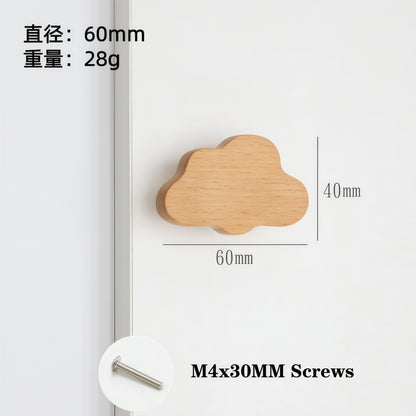 Factory Direct Sales Children's Cabinet Door Handles Wardrobe Cabinet Handles Wooden Simple Cartoon Handles Turtle Animal Handles