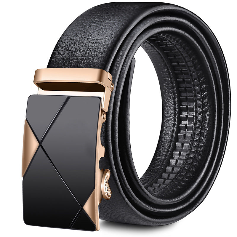 [Factory direct sales] men's belt soft leather automatic buckle casual all-match jeans belt men's belt wholesale