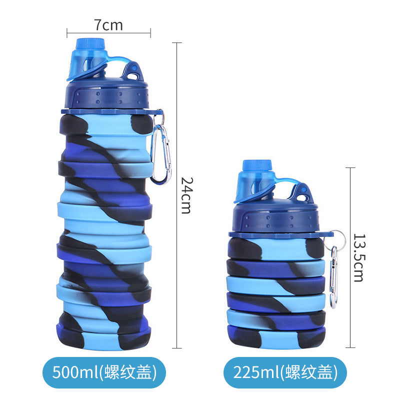 Factory Direct Sales Outdoor Sports Food Grade Silicone Foldableing Water Cup Telescopic Cup Water Bottle