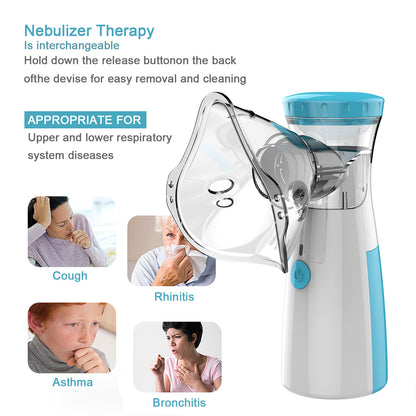 Factory Portable W301 Medical-Grade Electronic Atomizer for Children and Adults, Micro-Mesh Foreign Trade English Package Handheld Atomizer