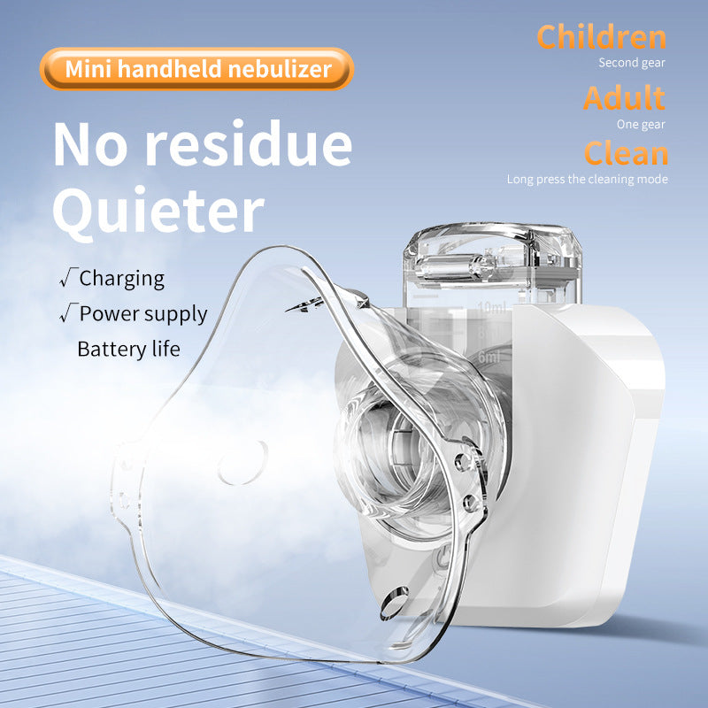 Factory Portable W301 Medical-Grade Electronic Atomizer for Children and Adults, Micro-Mesh Foreign Trade English Package Handheld Atomizer