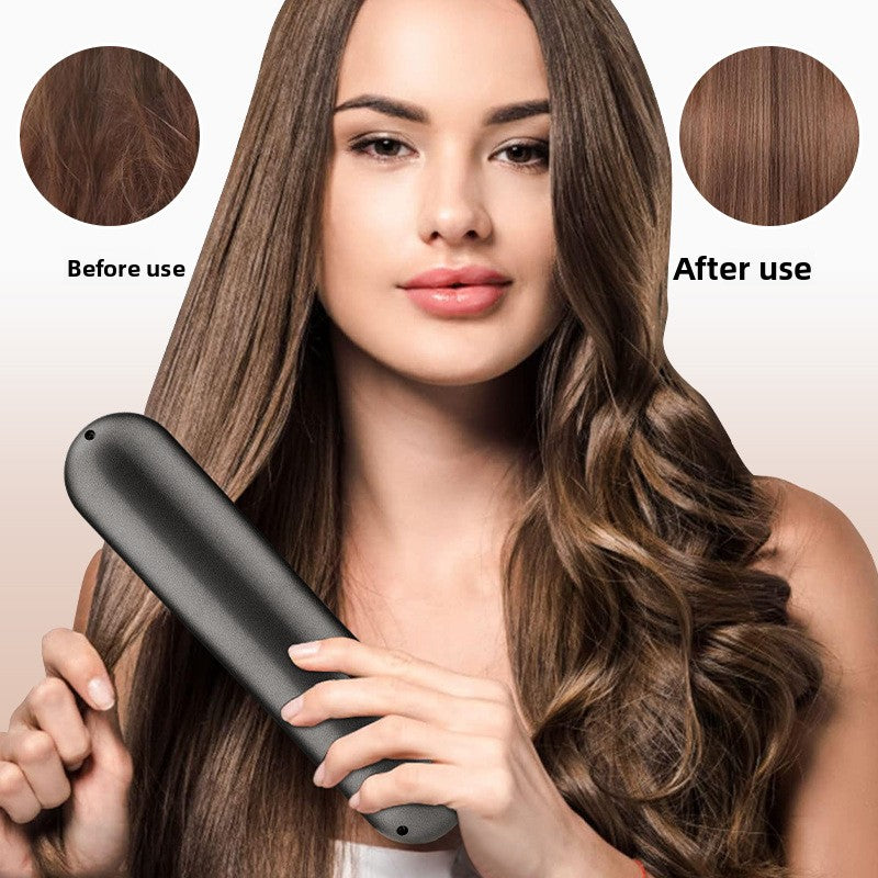 Factory Wireless hair straightener USB charging hair comb straight dual-use hair straightener big wave egg roll hair curler