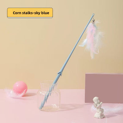 Fairy Stick Colorful Feather Cat Teasing Wand