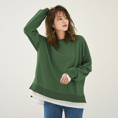 Fake two-piece stitching long sleeve