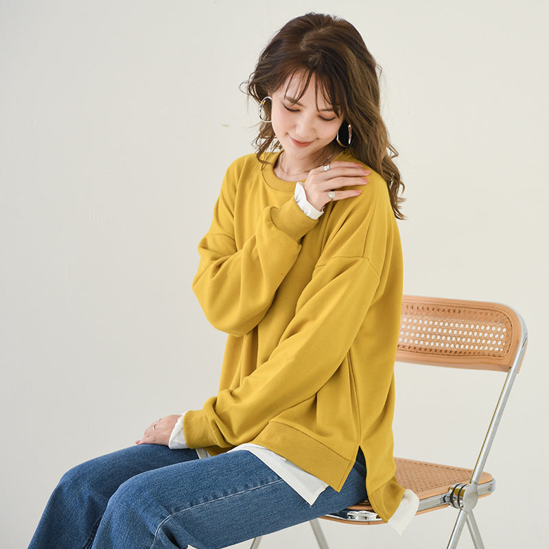 Fake two-piece stitching long sleeve