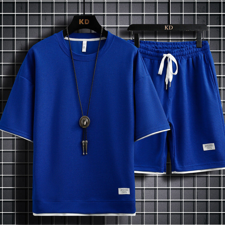 Fake two short-sleeved shorts