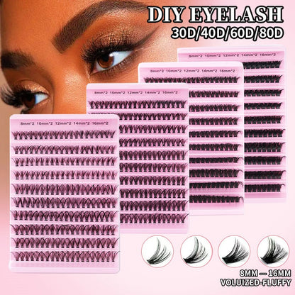 False Eyelashes Clusters