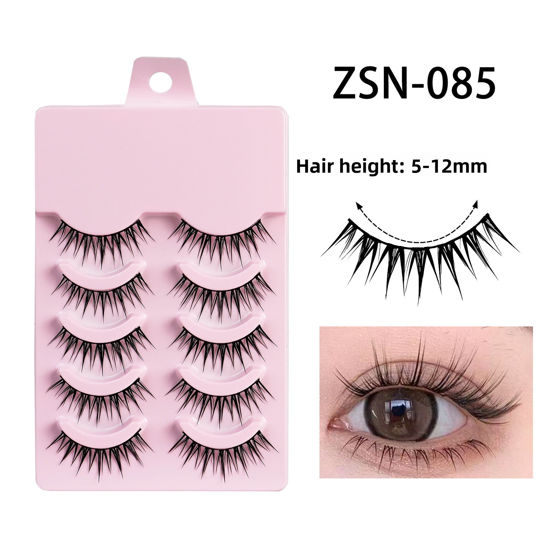 False Eyelashes Full Hard Stem Natural Look