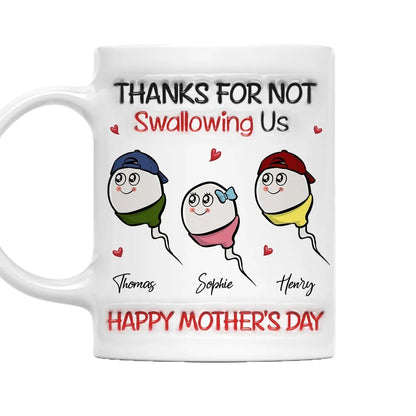 Family Cartoon Heart Design Ceramic Mug