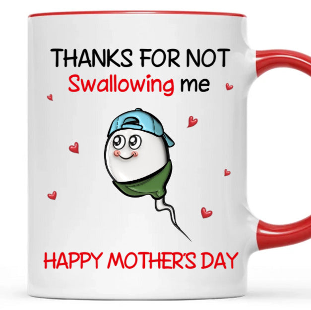 Family Cartoon Heart Design Ceramic Mug