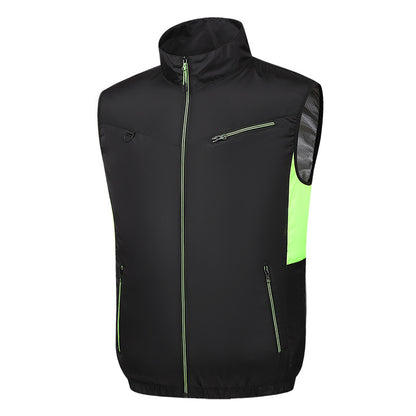 Fan Cooling Work Vest with Reflective Strips for Outdoor Summer Use
