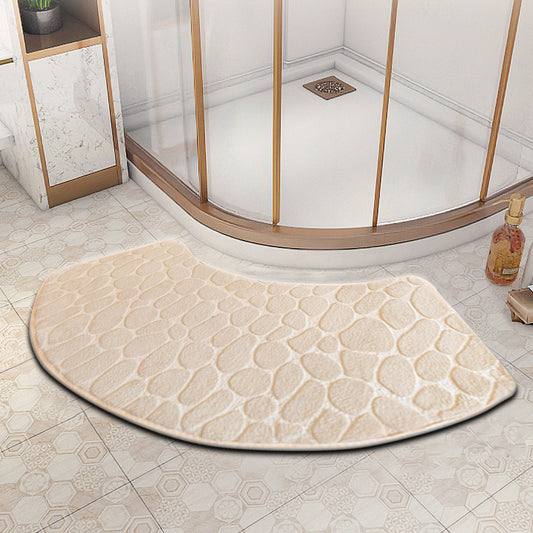 fan-shaped bathroom floor mat