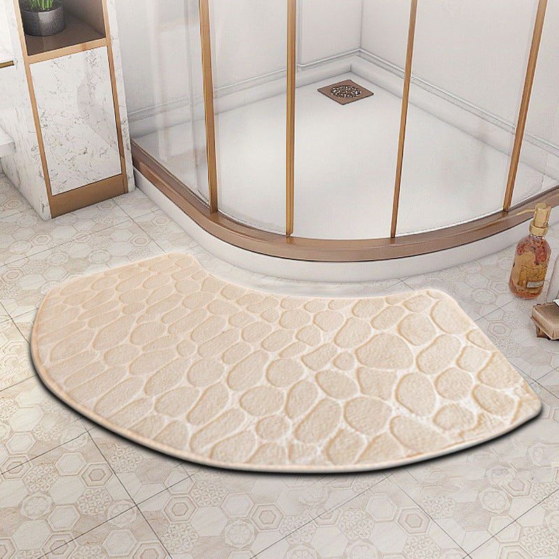fan-shaped bathroom floor mat