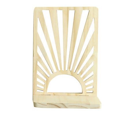 Fan-shaped Hollow Wooden Wall Flower Pot Shelf