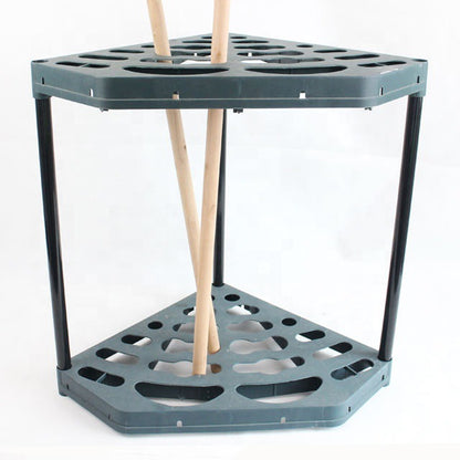 Fan-shaped tool rack